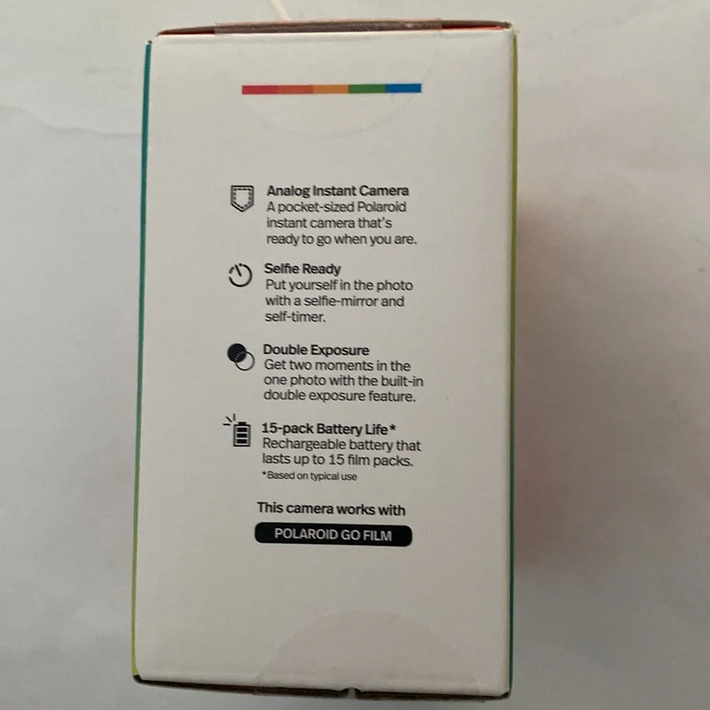 New in original box, Polaroid White Instant Film Camera Retro Design
